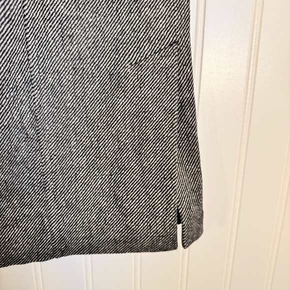 Banana Republic Wool Blend Gray Tweed Pencil Stretch Skirt Size 8 - Picture 5 of 10